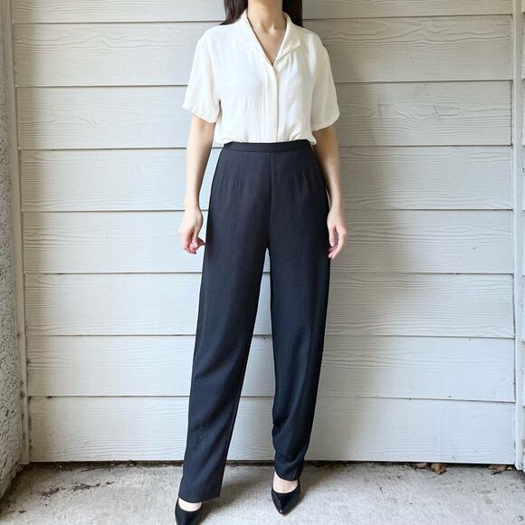 Vintage High Rise Silky Dotted Pants.--ZA1 - Picture 4 of 13